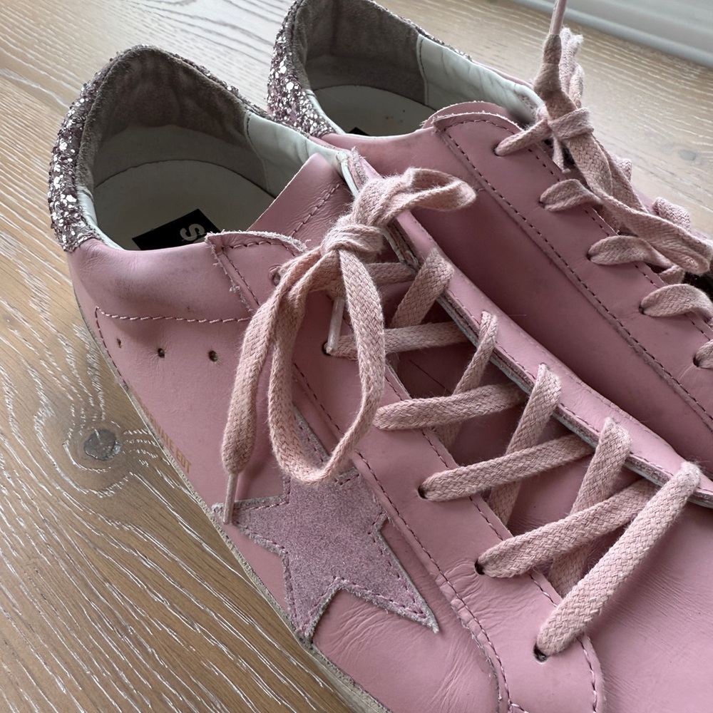 Women's Super-Star with star and pink glitter heel tab